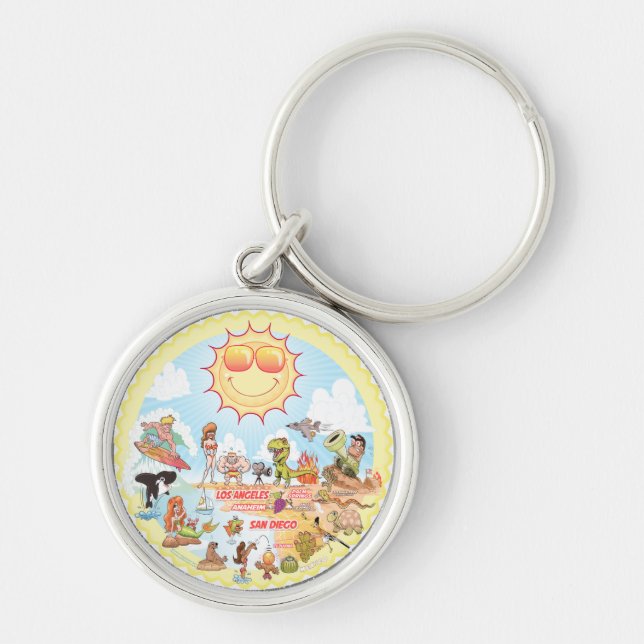 California Beach Life Keychain (Front)