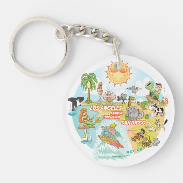 California Beach Life Keychain (Front)