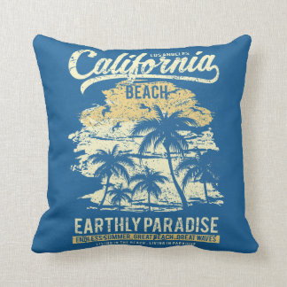 California Beach Living in Paradise Endless Summer Throw Pillow