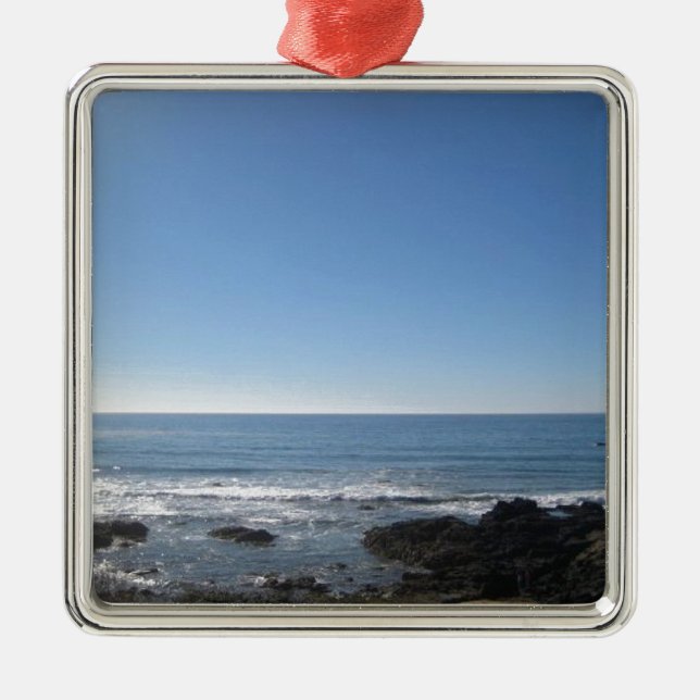 California Beach Metal Ornament (Front)