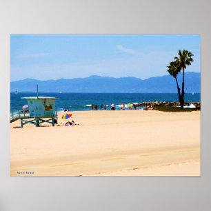 California Beach Painted Poster