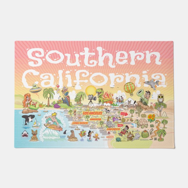 California Beach Paradise Doormat (Front)