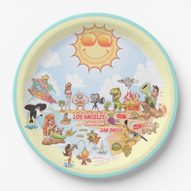 California Beach Plate (Front)
