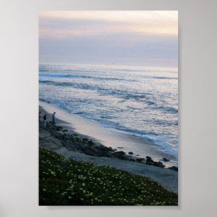 California Beach Sunset Custom Poster Art Imprimer