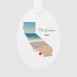 California Beach Trip Photo Oval