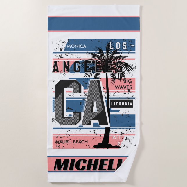 California Beach Vibes Design Towel (Front)