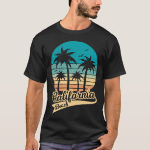 California Beach Vintage Sunset T-Shirt