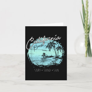 California Beach Vintage Surf Summer Surfer Gift Card