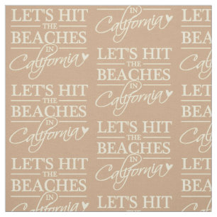 CALIFORNIA BEACHES custom colour fabric