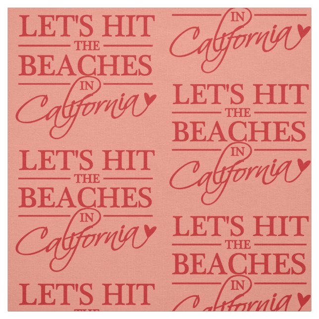 CALIFORNIA BEACHES custom colour fabric (Swatch)