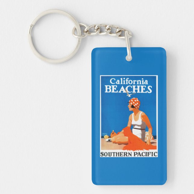California Beaches Promotional Poster Keychain (Front)