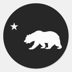 California Bear Classic Round Sticker