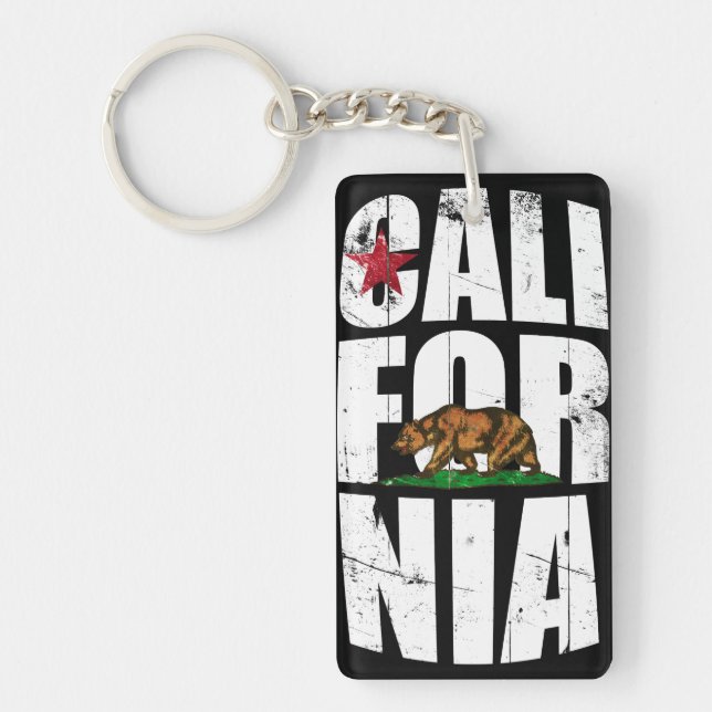 California Bear Flag Keychain (Front)