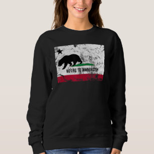 California Bear Is Moving To Washington Walking A Sweatshirt