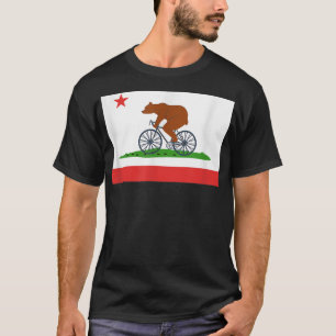 California Bear on a Bike   California Flag Tee 