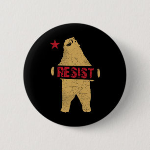 California Bear Shirt Resist 2 Inch Round Button