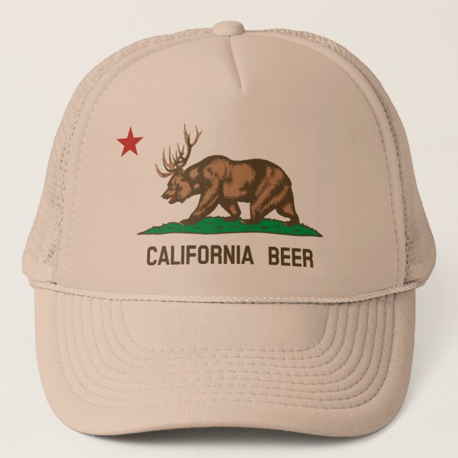California Beer State Flag Trucker Hat (Front)
