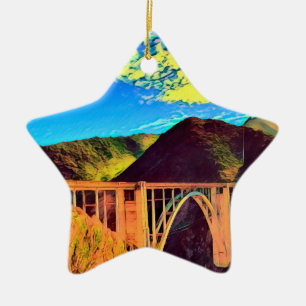 California - BIXBY CREEK - Bridge Ceramic Ornament