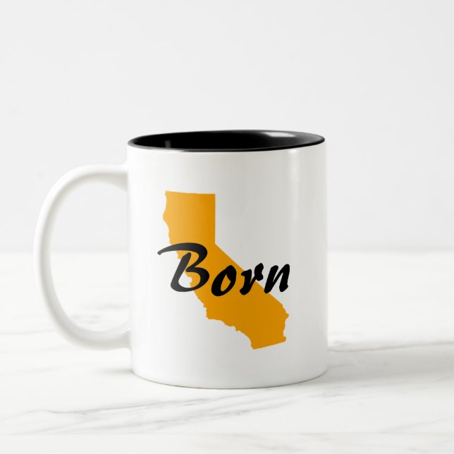 California Born, Texas Raised Two-Tone Coffee Mug (Left)