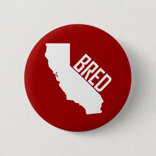 California Bred 2 Inch Round Button