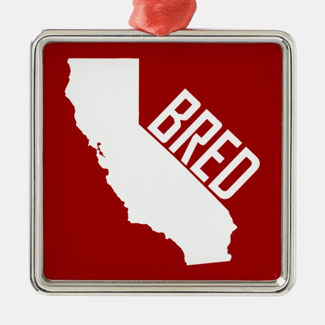 California Bred Metal Ornament (Front)