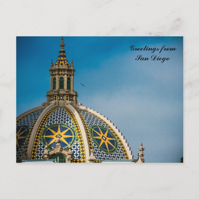 California Building Dome Balboa Park San Diego Postcard (Front)