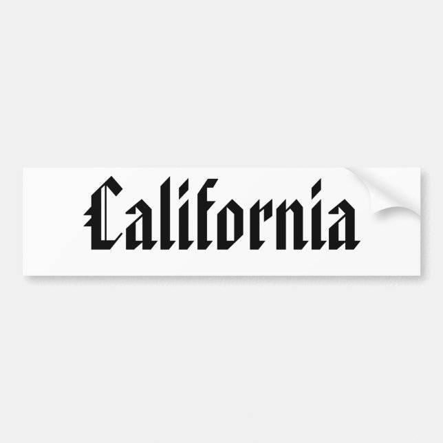 California Bumper Sticker (Front)