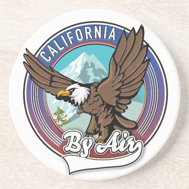 California By Air travel patch  Coaster (Front)