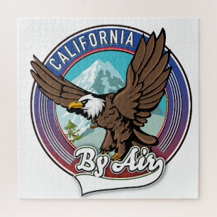 California By Air travel patch  Jigsaw Puzzle
