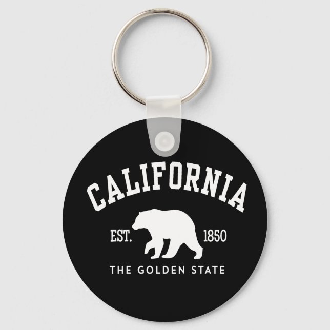 California CA Bear Keychain (Front)