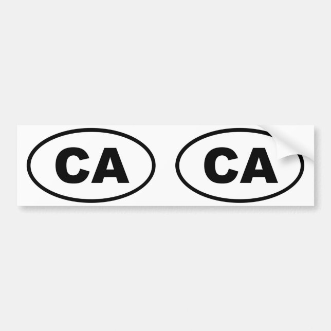 California CA oval Bumper Sticker (Front)