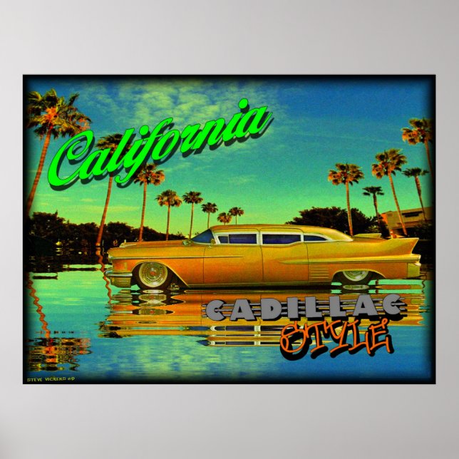 california cadillac style poster (Front)