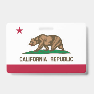 California Cali Republic Bear Flag, US States Badg Badge