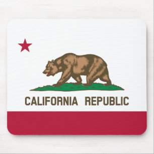 California Cali Republic Bear Flag, US States Mous Mouse Pad