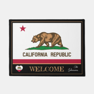 California & California Flag house mat /sports USA