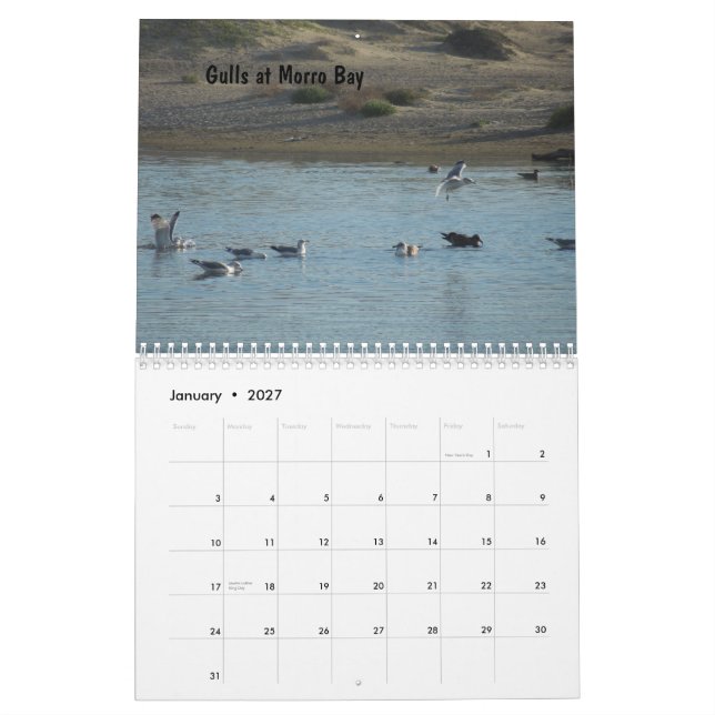 California Central Coast Calendar 2013 (Jan 2027)