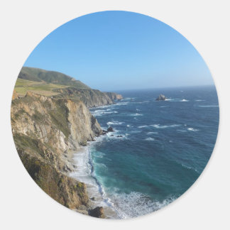 California Central Coastline Classic Round Sticker