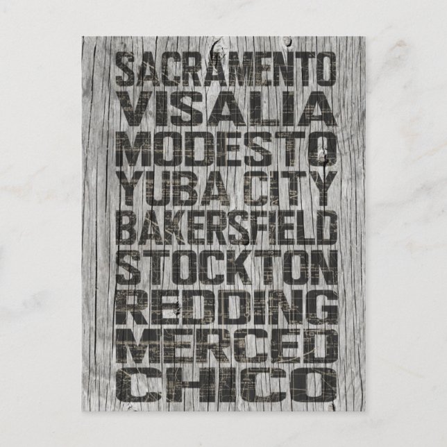 California Central Valley Postcard (Front)