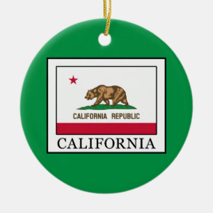 California Ceramic Ornament
