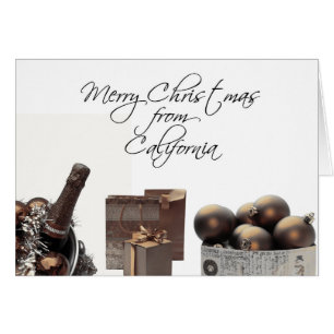 California Christmas Card, state specific