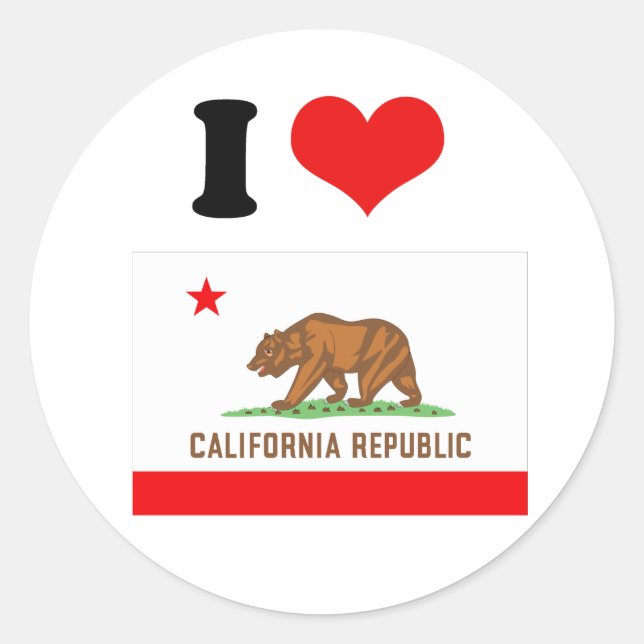 CALIFORNIA CLASSIC ROUND STICKER (Front)