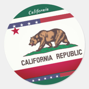 California classic round sticker