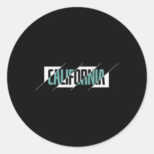 California Classic Round Sticker