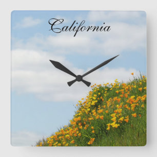 California Clock gifts Blue Sky flower meadow