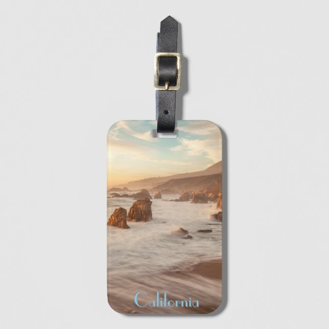 California Coast Scenery View Luggage Tag (Front Vertical)