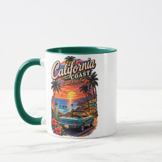California Coast Sunset Road Trip Coffee Mug