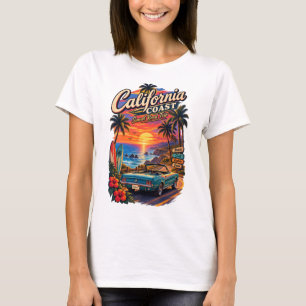 California Coast Women Sunset T-Shirt