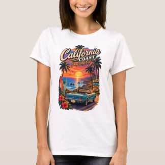 California Coast Women Sunset T-Shirt