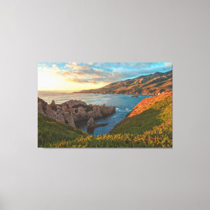 California Coastal Landscape at Sunset Canvas Print