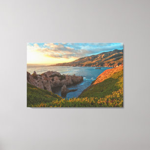 California Coastal Landscape at Sunset Canvas Print